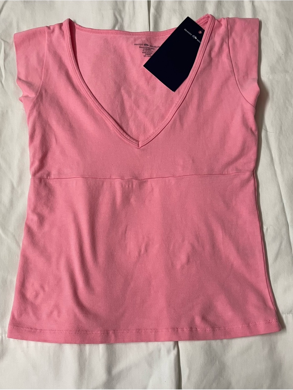 Brandy Melville Pink Amara V-Neck Top